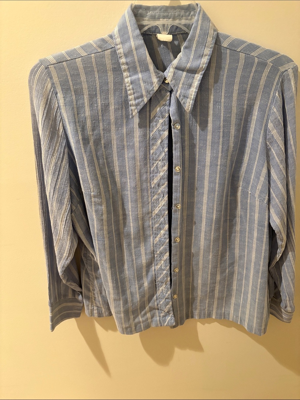 Russ Blue and White Striped Button-Down Shirt